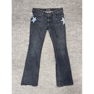 Big Star Star Patch Bootcut‎ Jeans Womens 32x32 Dark Wash Stretch Denim